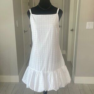 Trina Turk White Bubble Hem Dress Size S NWOT